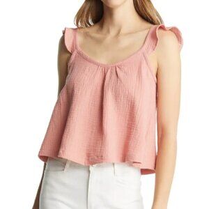 NEW Marine Layer Jude Flutter Sleeve Cotton Tank